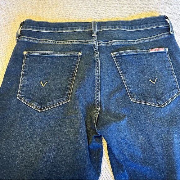 Hudson Natalie LEI Dark Wash Denim Skinny Raw Ankle Hem Jeans women’s size 28 - Picture 4 of 13